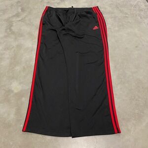 Adidas Men Black Red Track Pants Athletic Joggers Size 2XL